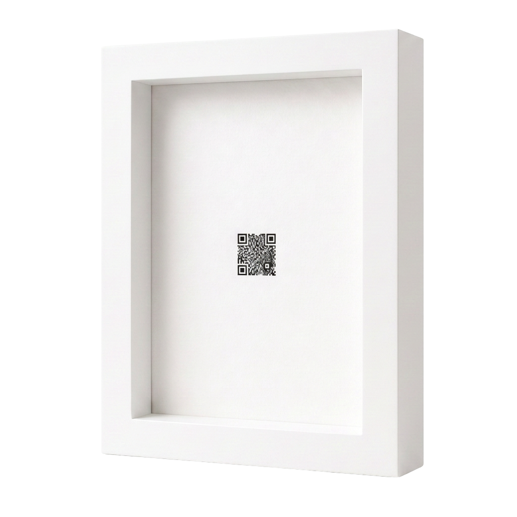 O Quadro. Branco / QR preto